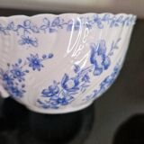 Large vintage porcelain Sarreguemines coffee and cocoa tea cup with flowers