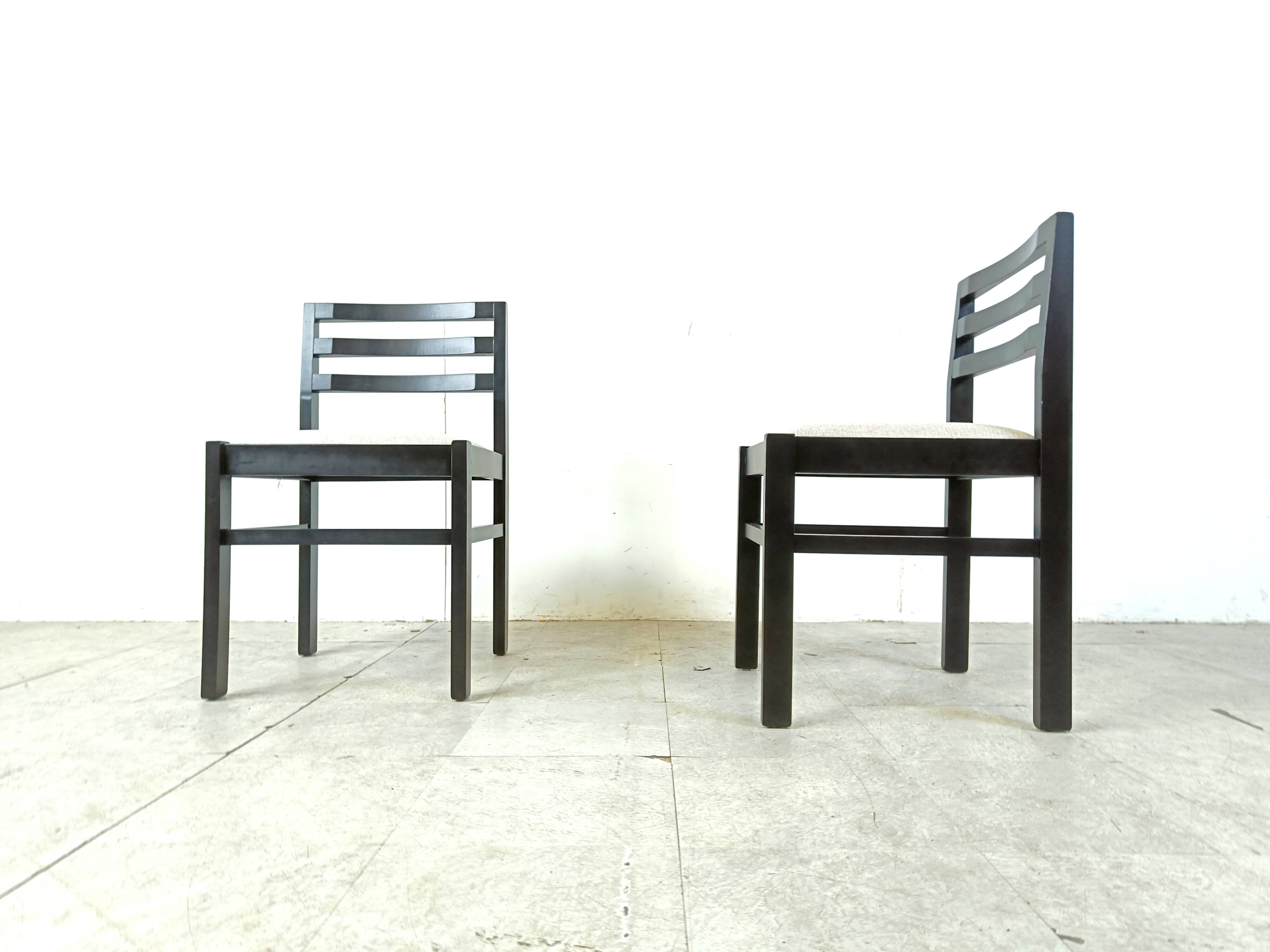 Vintage brutalist dining chairs, set of 10 - 1970s