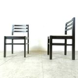Vintage brutalist dining chairs, set of 10 - 1970s