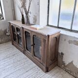 Enfilade display cabinet, solid oak, 1920.