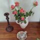 V.Pinto ceramic candle holder, Vietri. floral decor