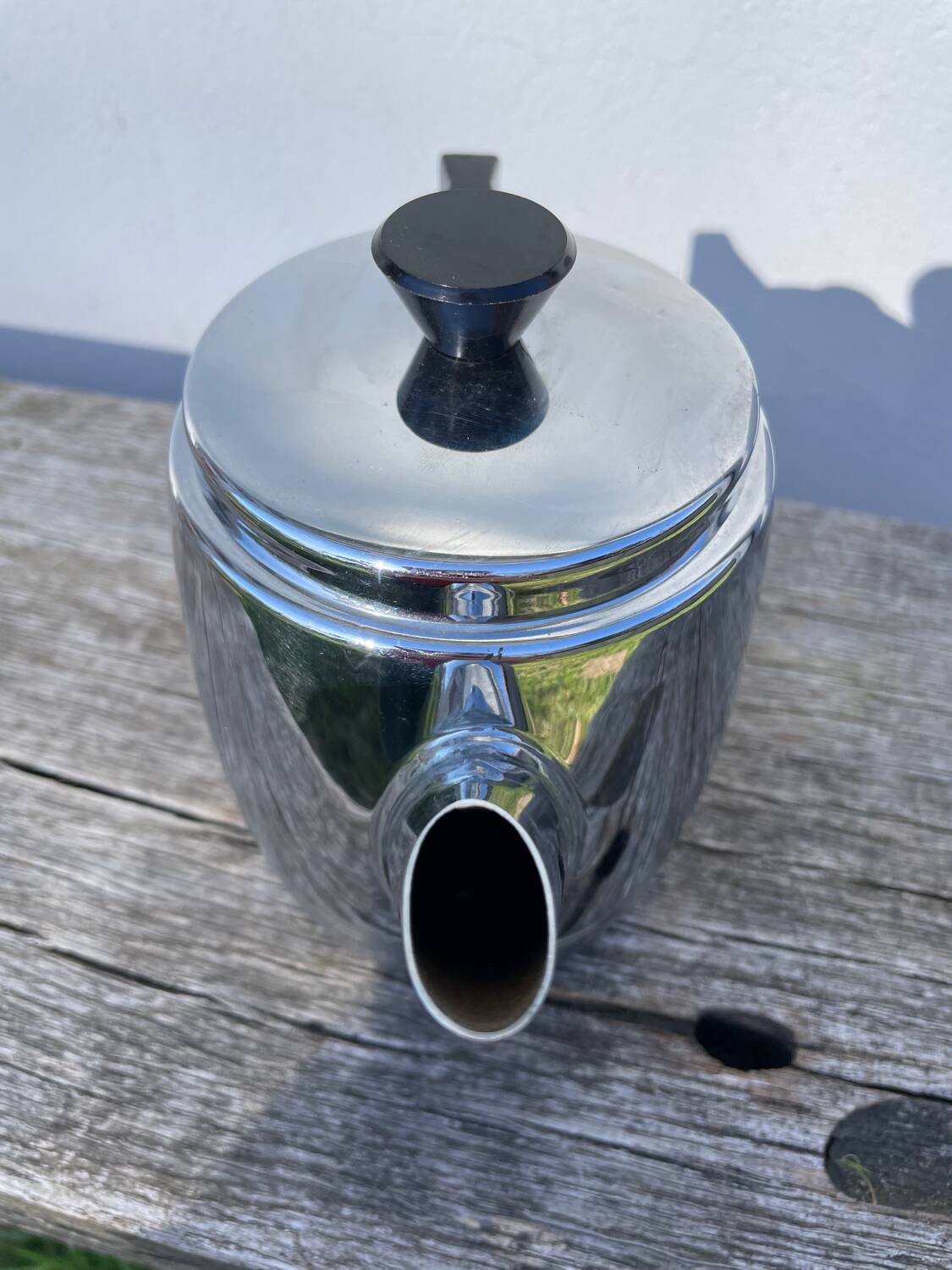 1970s stainless steel teapot