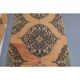Vintage Turkish Oushak Handmade Wool Cotton Orange Runner Rug 90x373