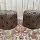 Paire de poufs style orientaux