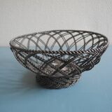 silver-plated metal basket vintage