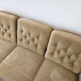 70s three seater sofa in beech