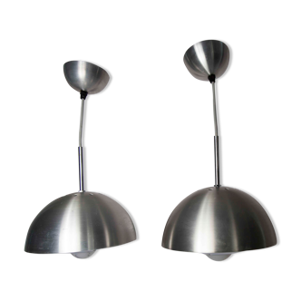 Pair of hanging lamps Jean Gandelin 1970