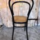 Bistrot wood & seat canned chair 70s vintage