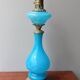 Blue opaline and bronze lamp base