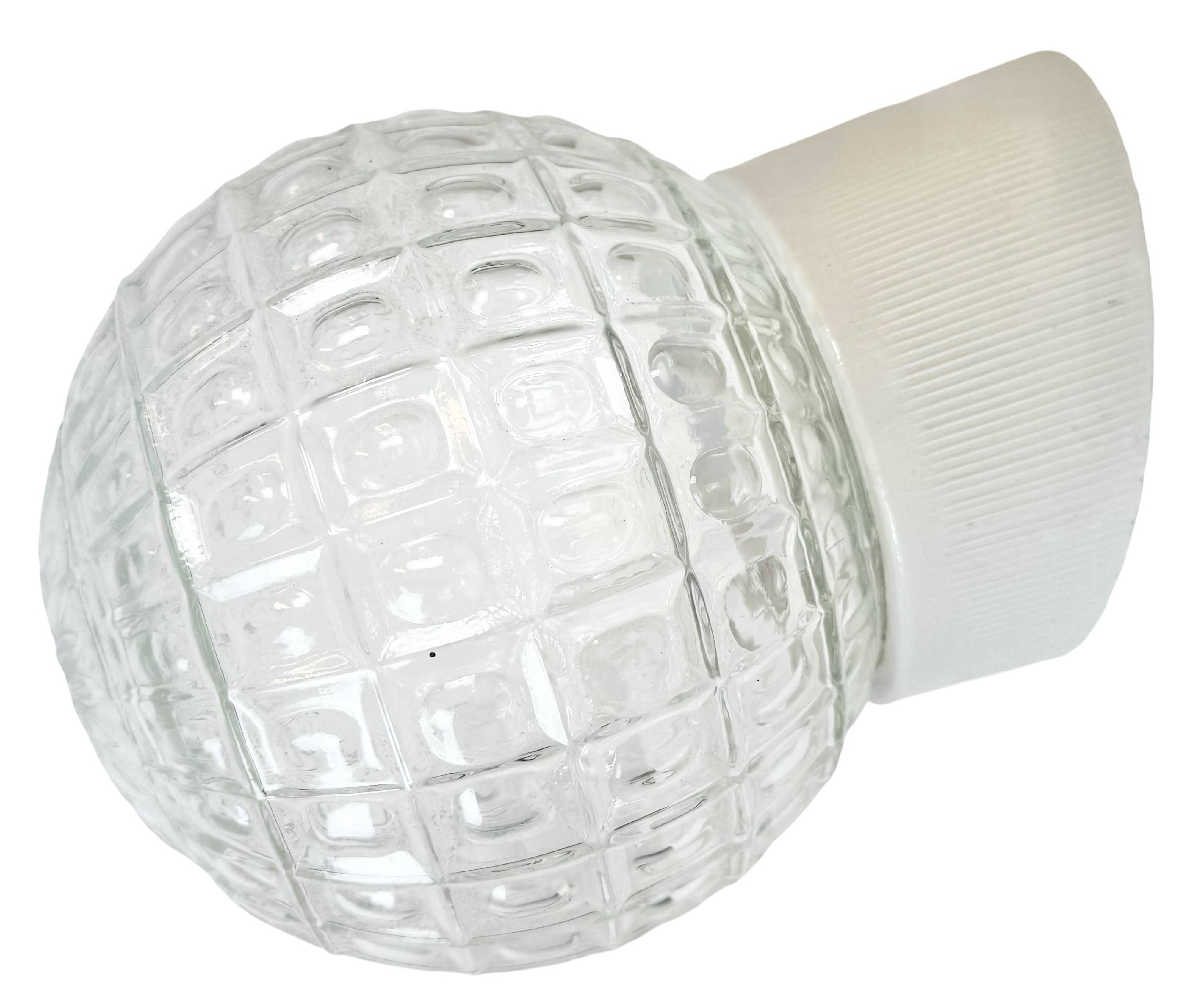 Vintage White Porcelain Wall Light, 1970s