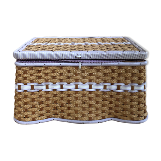 Former worker box sewing rattan braid