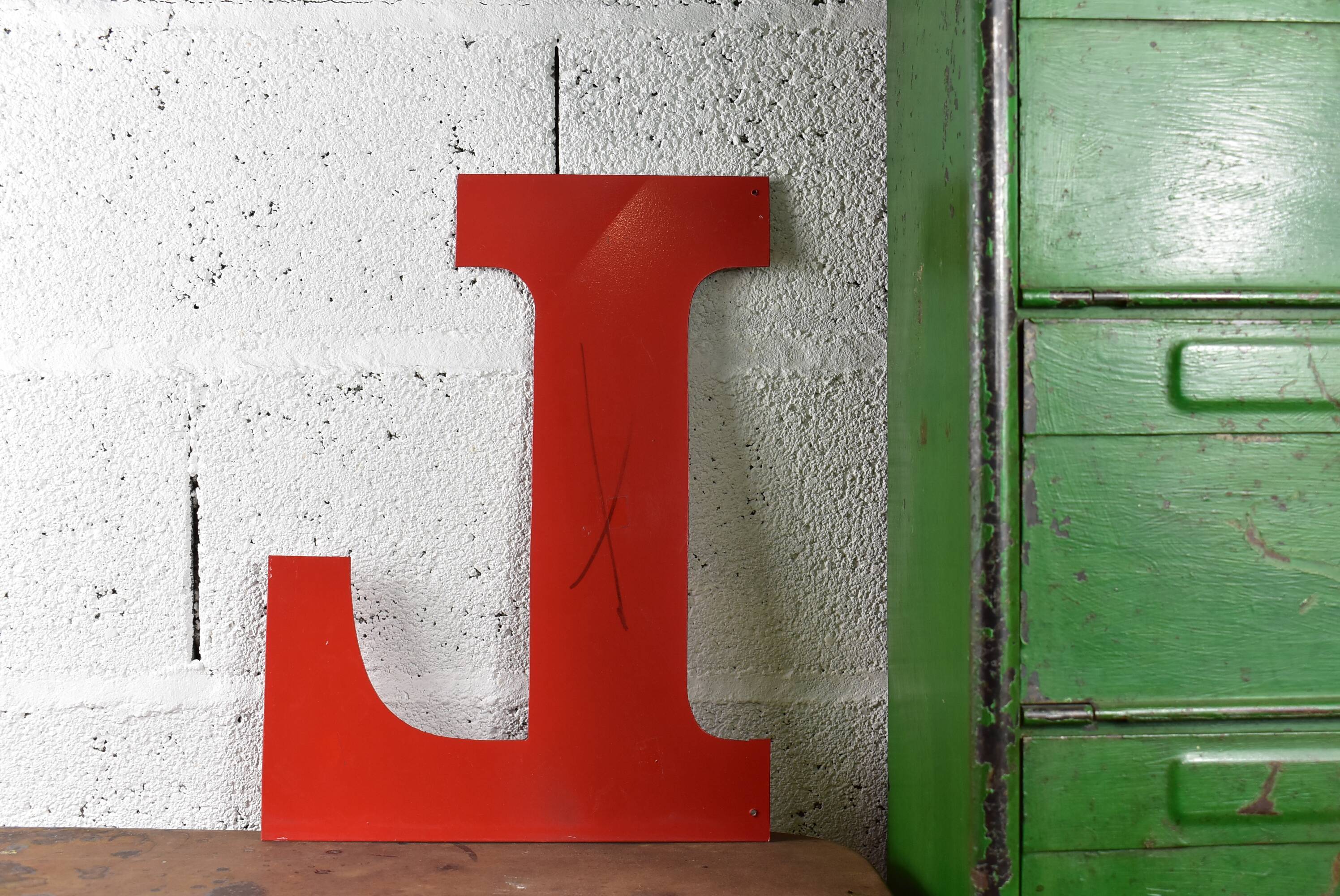 Letter "L" industrial red