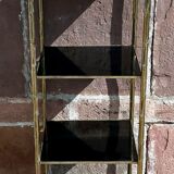 Shelf with gold metal structure