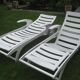 Paire de chaises longues d'extérieur Riviera par le fabricant français Triconfort Mid-Century