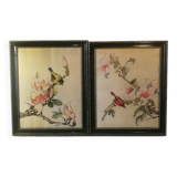 2 Vintage Chinese silk paintings