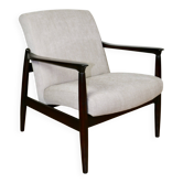 Fauteuil GFM-64, conçu par Edmund Homa dans les années 70, beige gris.