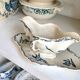 Lunéville sauce boat in blue ironstone, "Tulip" service.