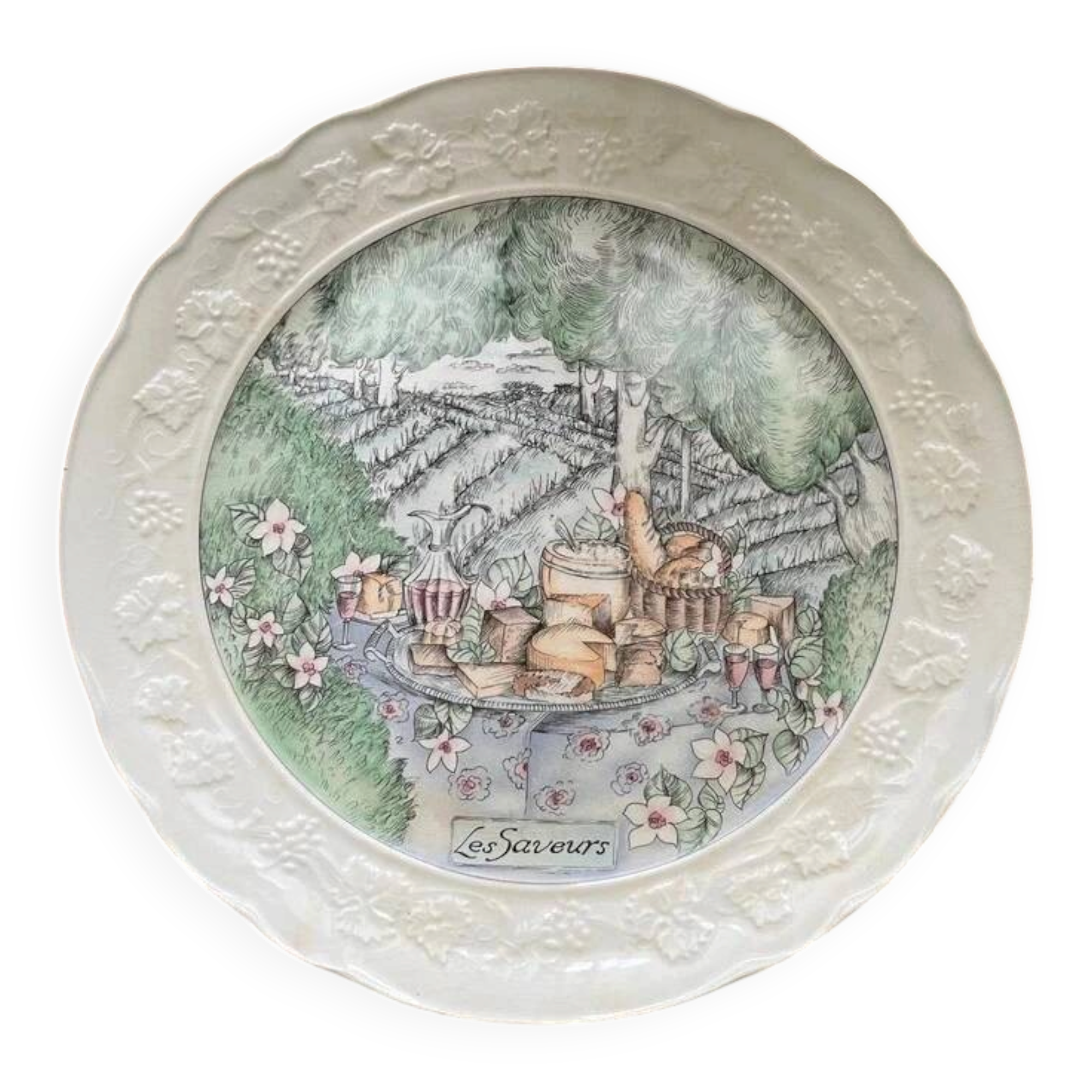 Cheese serving platter Gien