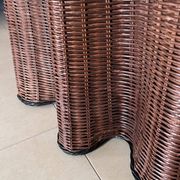 Vintage Console Wicker Trompe-l’Œil  Skirted Ghost Table