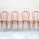 Bent beech wood chairs with straw seats, no. 34 total, 1990-2000