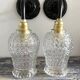Pair of vintage chiseled glass sconces