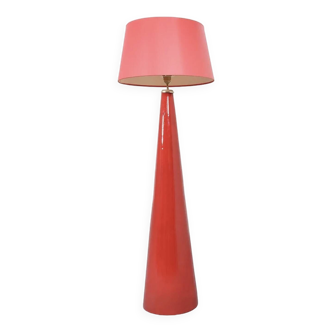Lampadaire vintage en céramique rouge