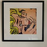 Original pop-art poster, reissue by Roy Lichtenstein "kiss v 1964"