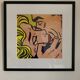 Original pop-art poster, reissue of Roy Lichtenstein's "Kiss v 1964".