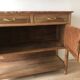 Vintage solid wood sideboard / serving trolley, Art Deco style