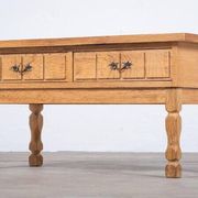 Oak Hall Piece with Tiles by Henning Kjærnulf, Denmark, 1960s