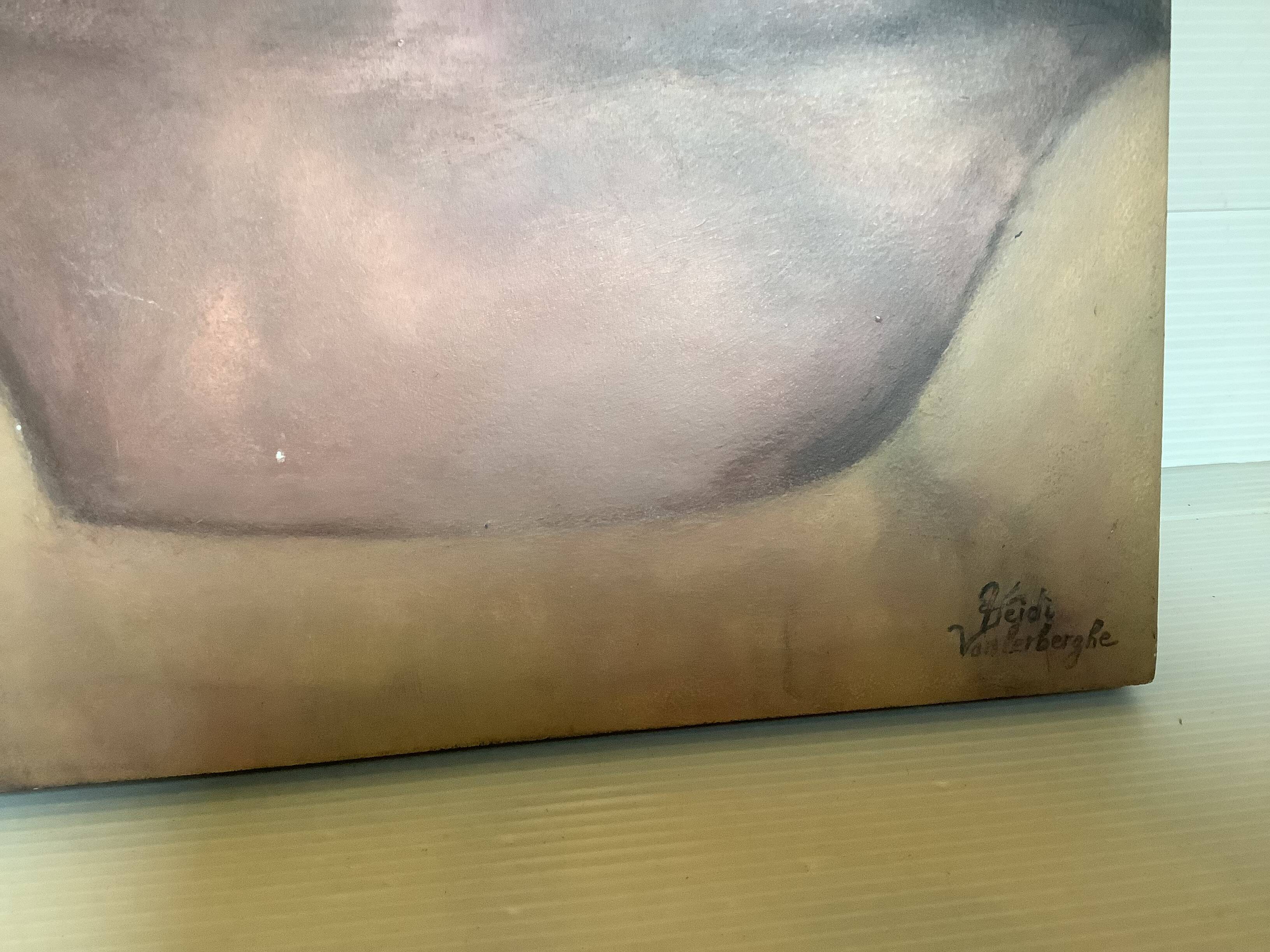Portrait by Heidi Vanlerberghe painting on panel