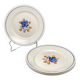 Assiettes plates badinviller vintage roses marine