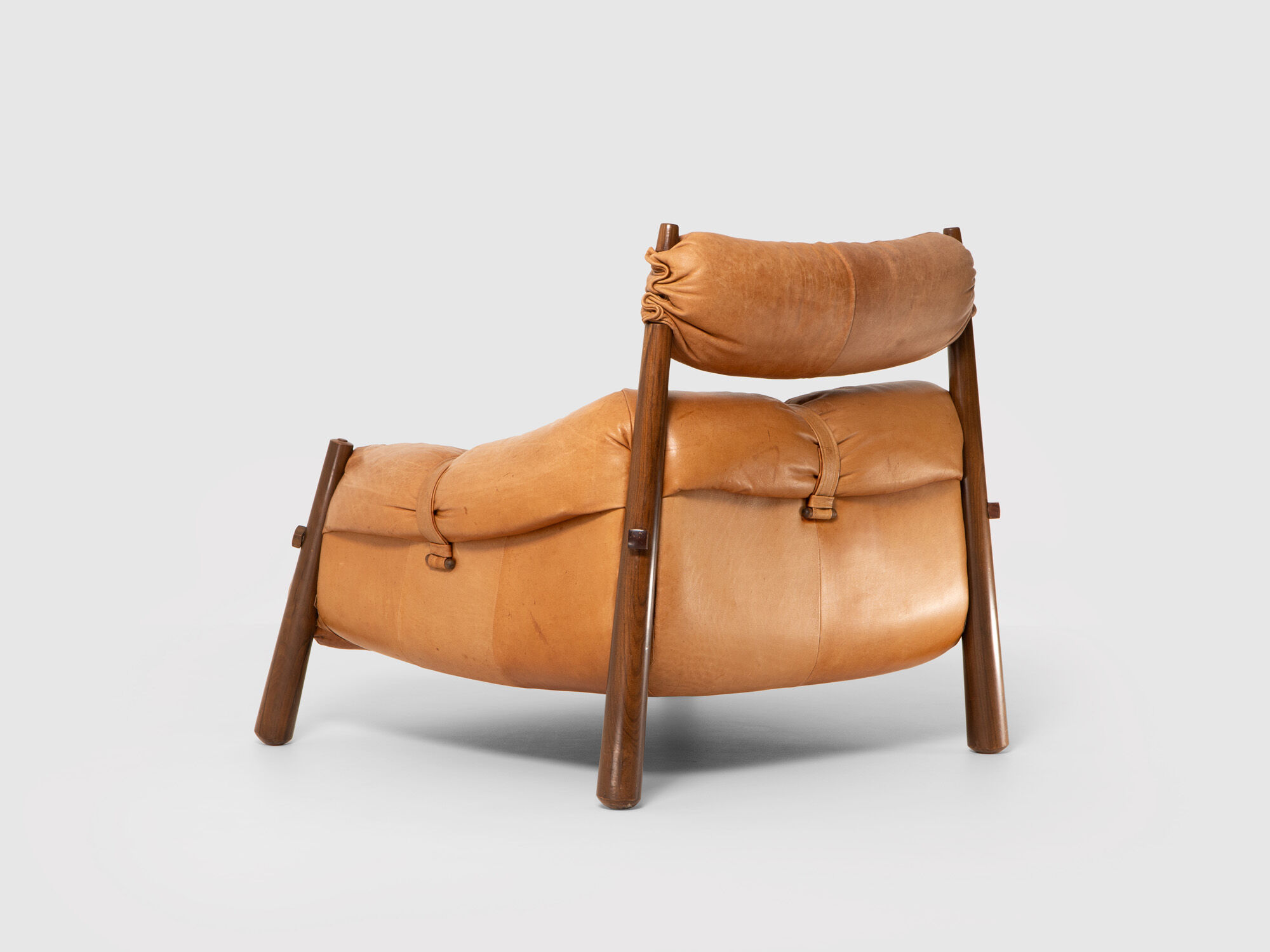 Percival Lafer MP-81 rosewood and leather Brazilian lounge chair
