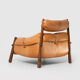 Percival Lafer MP-81 rosewood and leather Brazilian lounge chair