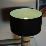 Lampe de salon en travertin par philippe barbier 1970