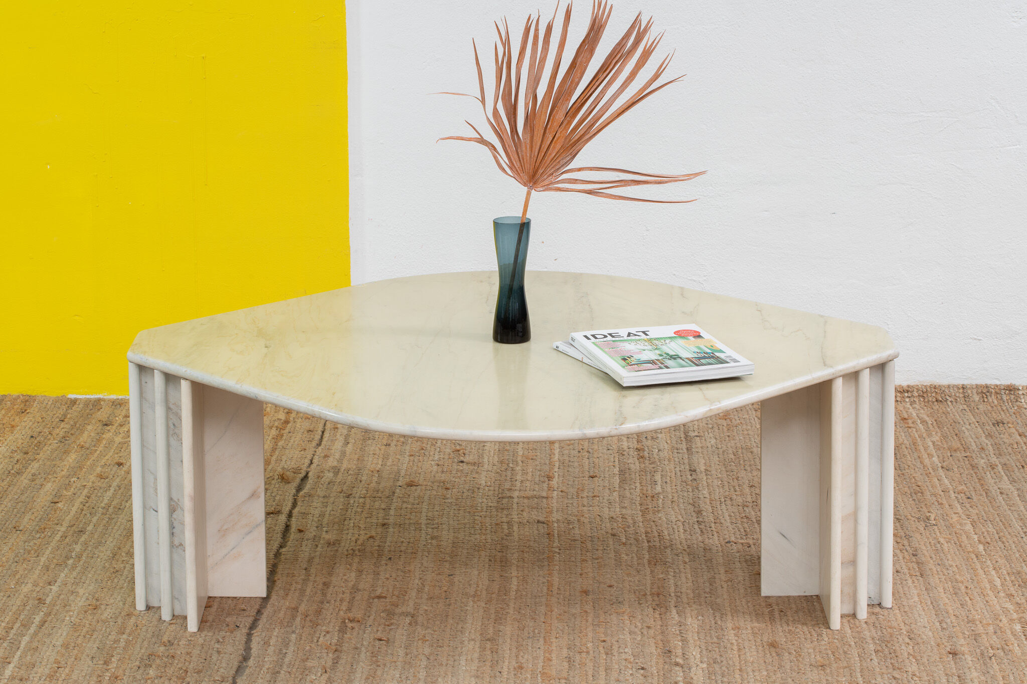 Table basse en marbre vintage – 126 cm