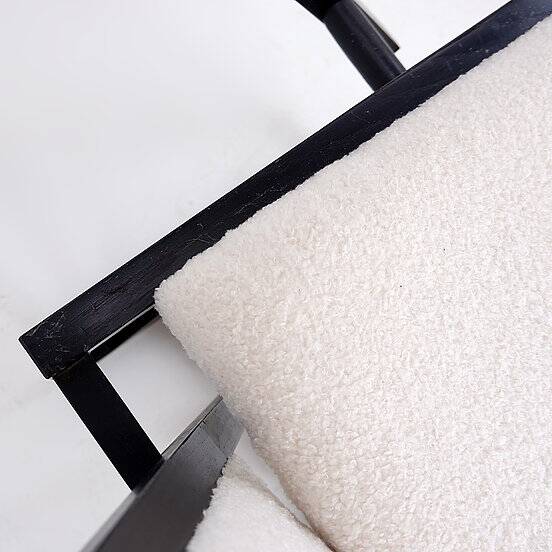 "Contrast" Armchair by Pascal Mourgue 1982 - Faux Sheepskin upholstery