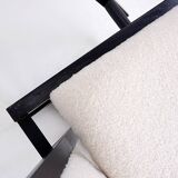 "Contrast" Armchair by Pascal Mourgue 1982 - Faux Sheepskin upholstery