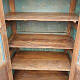 Ancien vaisselier Art déco en teck birman
