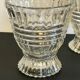 Paire vases géométriques semi-cristal vintage