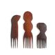 Set de 3 peignes Africains en bois, années 70