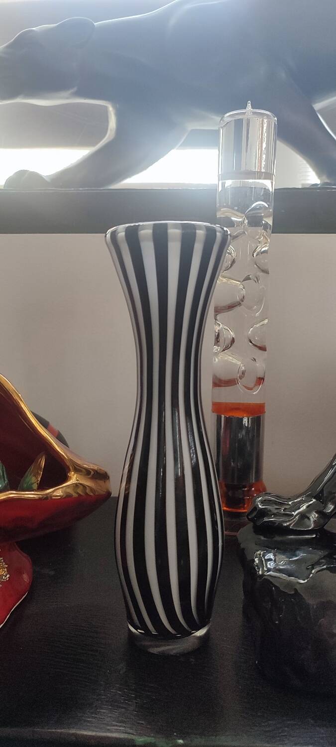 Leonardo Zebra blown glass vase