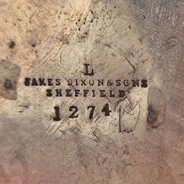 Assiette chauffante antique en ceramique et metal james dixon and sons shef