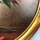Oil on panel, "Bouquet of peonies" by G. Cordier, 20th