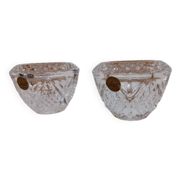 Set of Cristal D'Arques Fontenay candle holders