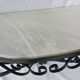 Marble wall console wrought iron structure