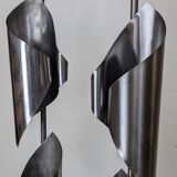 Pair of Space Age Stainless Steel Street Lights - 70s