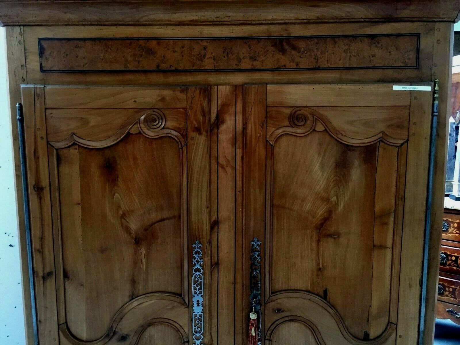 Louis XIV wardrobe in solid cherry