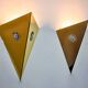 Pair of “Soleil” wall lights by Italo Valenti, brass and silver, Spain 1970