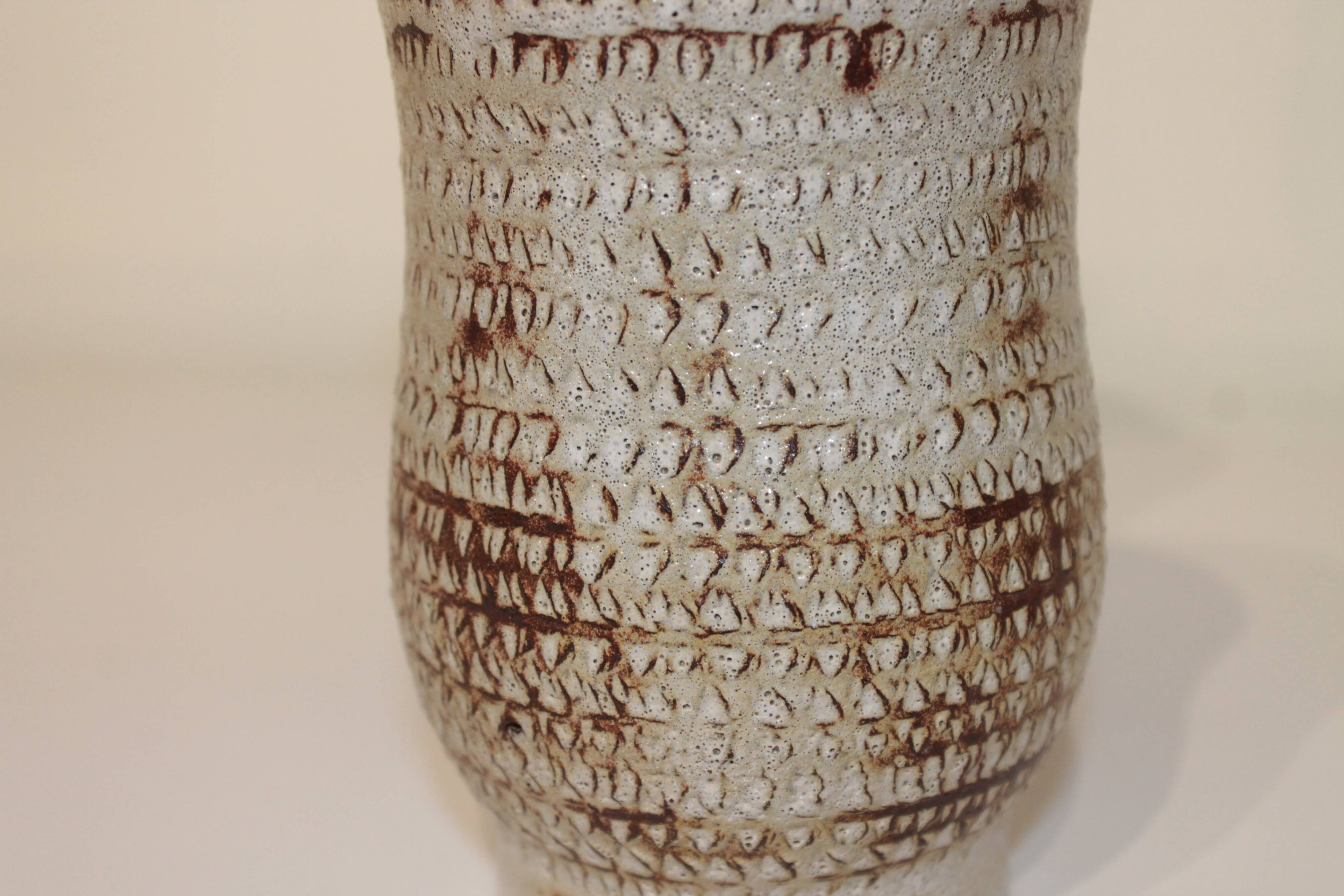 Pair of vintage Accolay ceramic vases signed